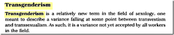 1982: Transgenderism = Transgenderist – Cristan's Research
